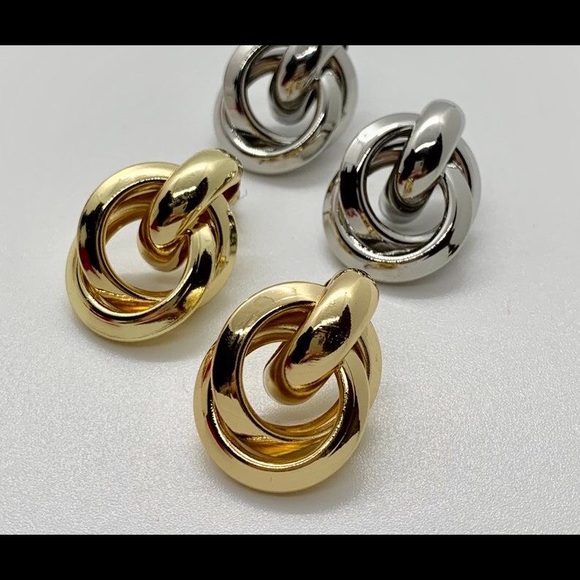 knotted hoop earrings - Picture 1 of 2